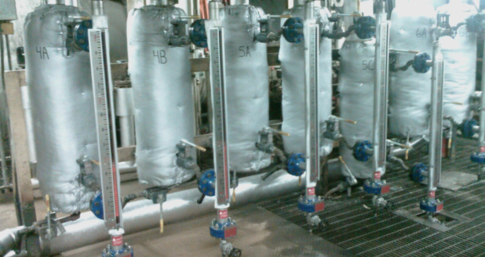 Aplicação de visores de nível magnéticos MLI